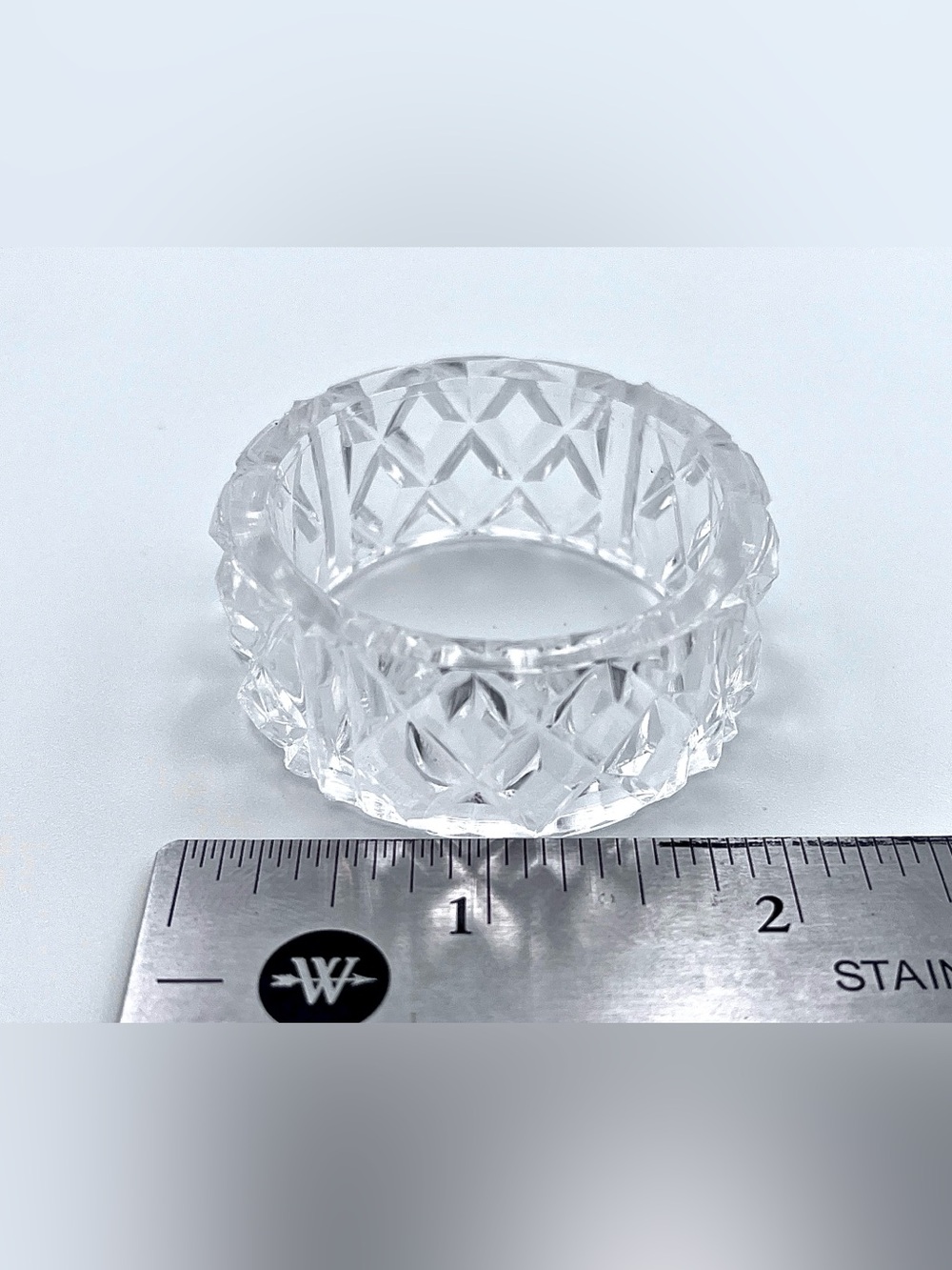 VTG Princess House Royal Highlights #831 Crystal Napkin Holder w 8 Napkin Rings - Picture 14 of 14